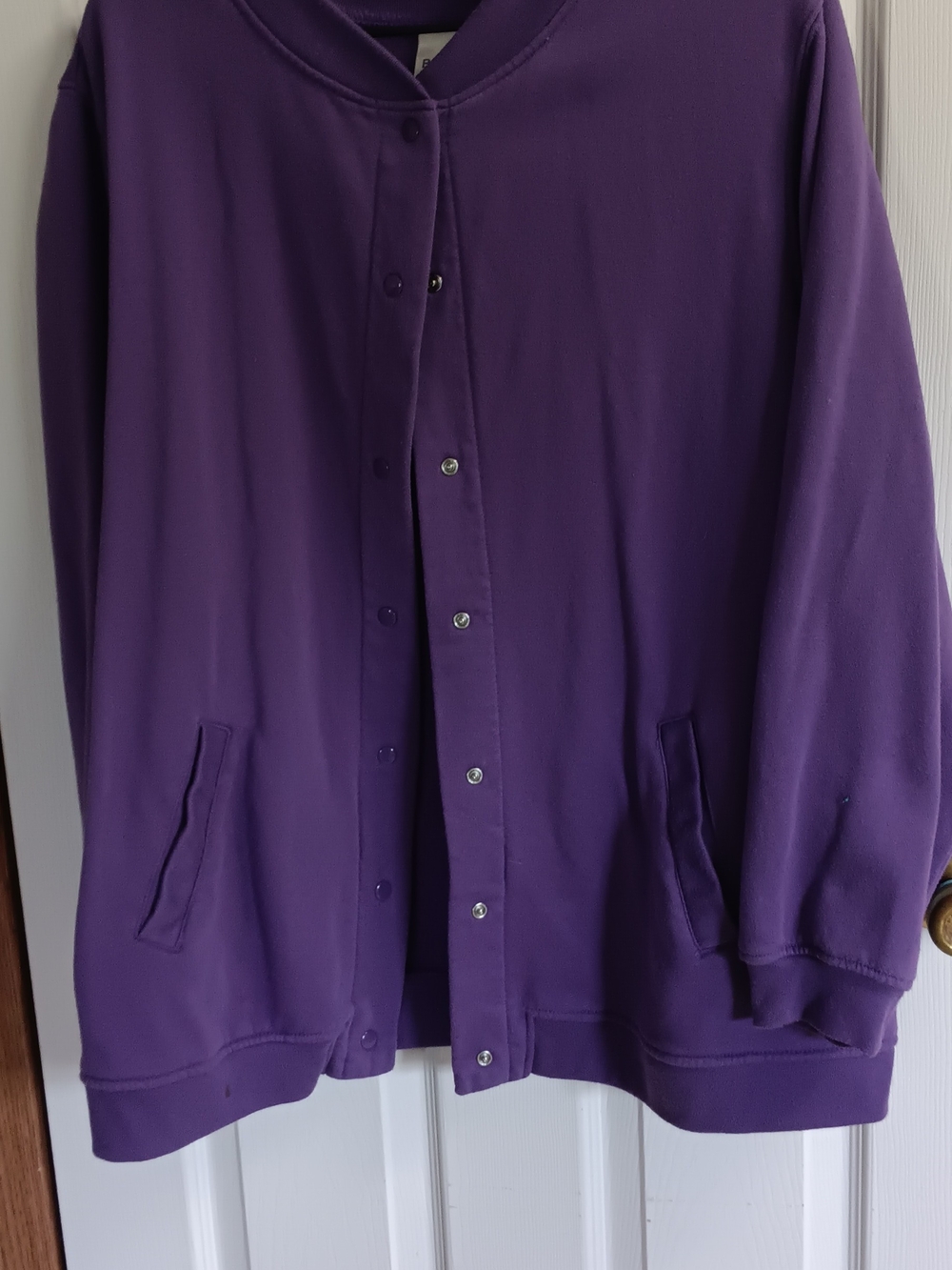 Blair Purple Snap-Front Varsity Jacket